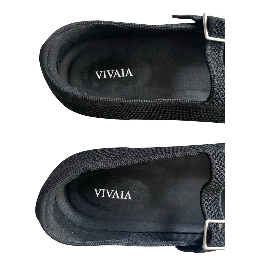 VIVAIA Margot Mary Jane Square Toe Flats 9W EU40 Black Knit Parisian Minimalist - Picture 6 of 11